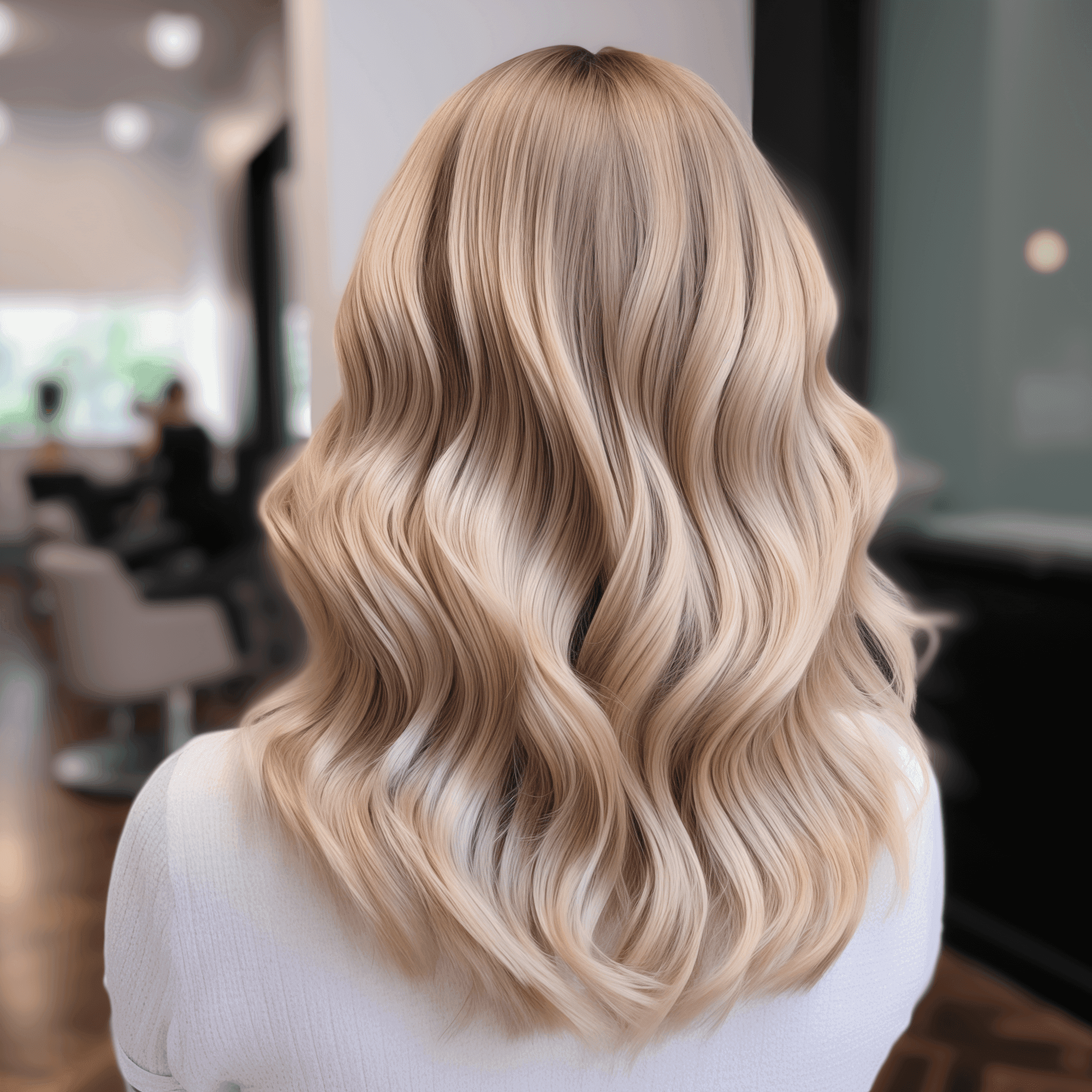 Balayage bei blonden Haaren