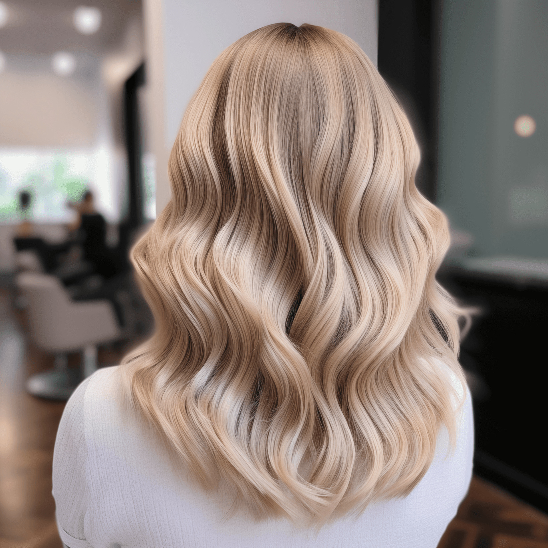 Balayage on blonde hair